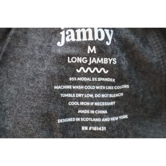 Jambys Women's Sz Medium Gray/Lavender Long Lounge Pajama Pants w Pockets - Picture 5 of 12